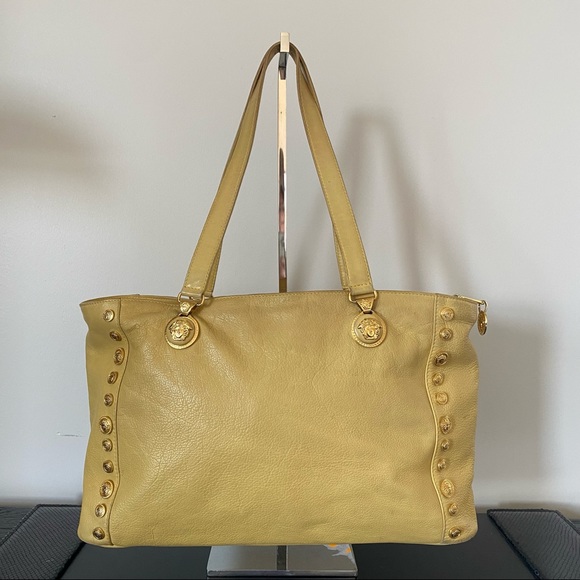 Versace Handbags - Gianni Versace Vintage Leather Medusa Tote